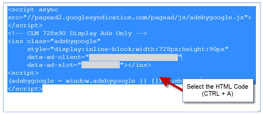 How to Copy and Paste HTML into a Blog Post, Code Adsense codes, scripts
