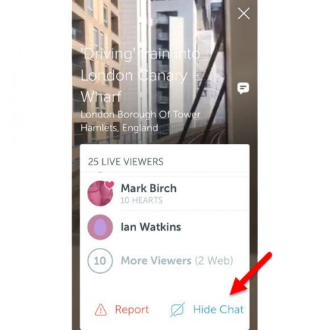 How to Get Chat and also Hide Chat in Periscope