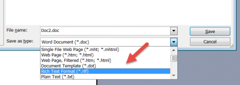 How to Save a Word document as RTF