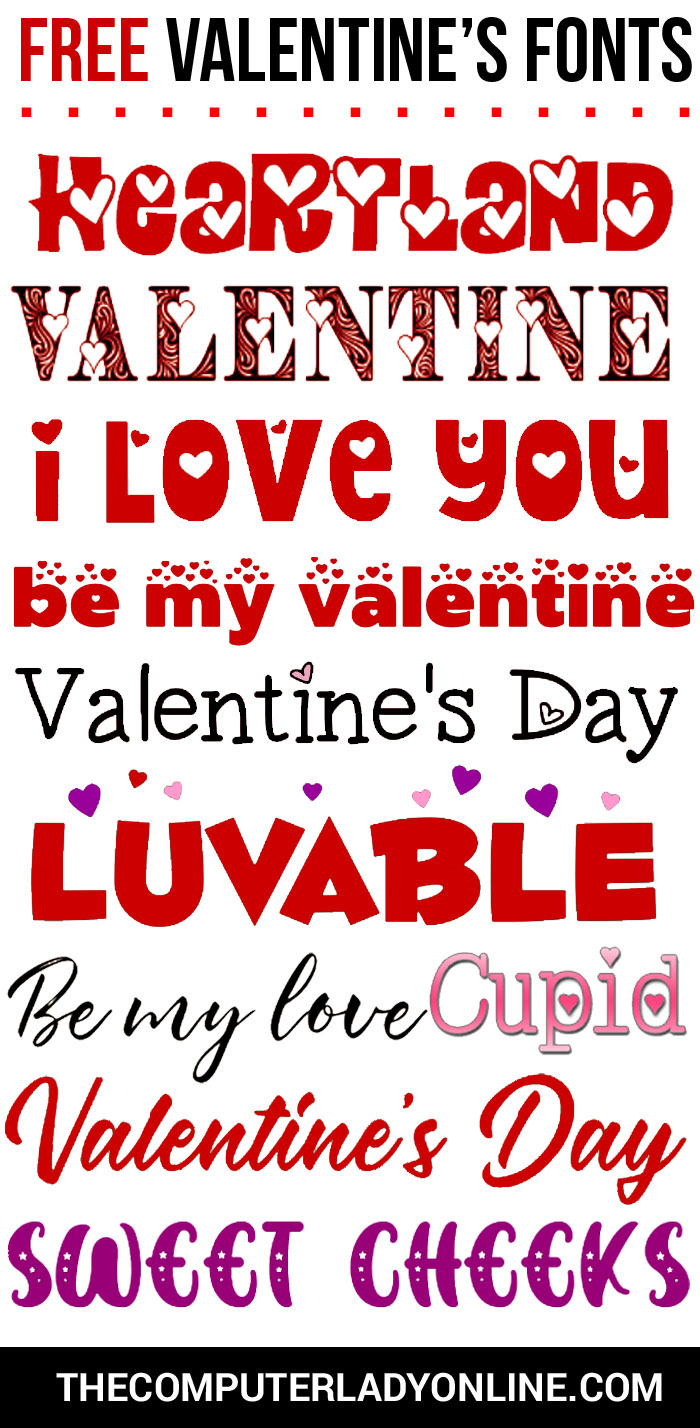 10 Free Valentines Fonts